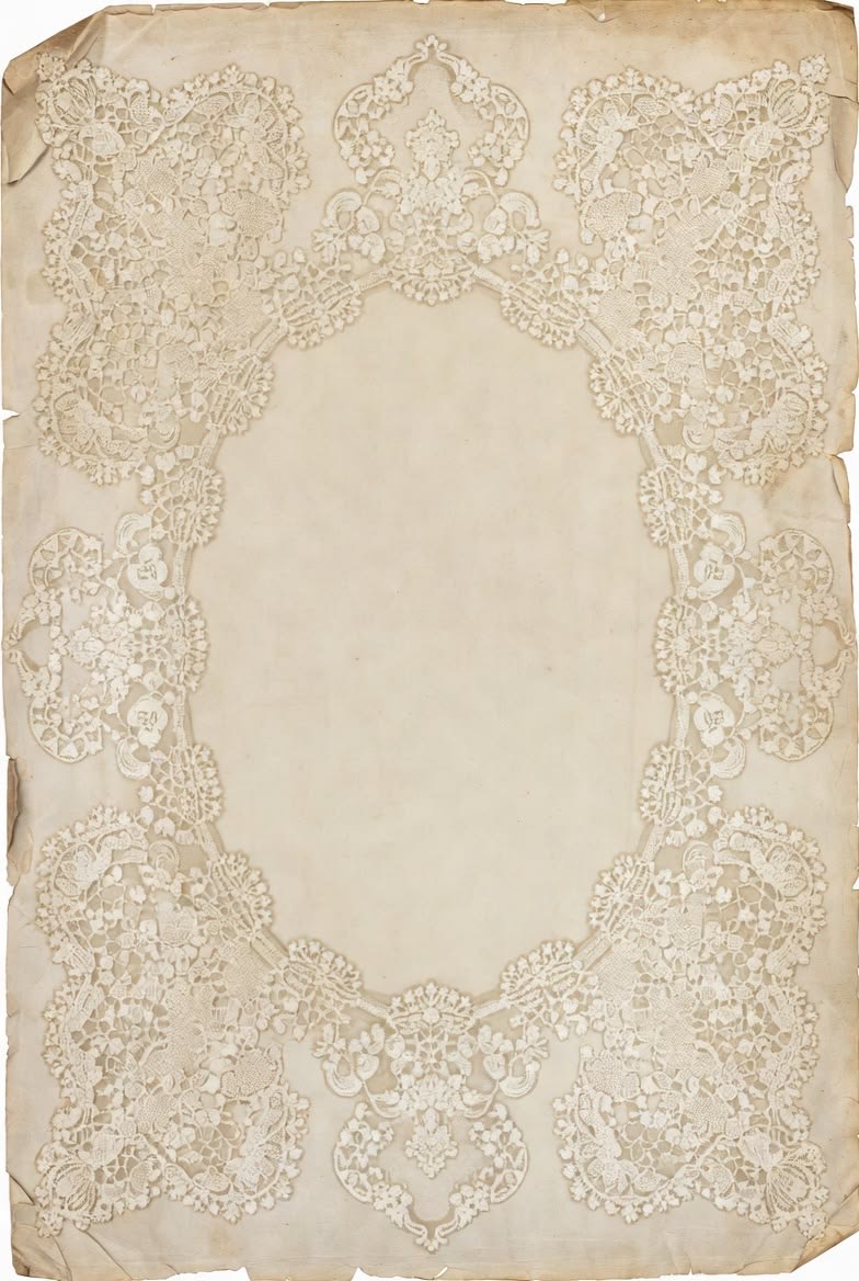 Fondo de encaje marfil con borde ornamental